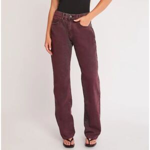 PTCL Daisy Mid Rise Overdye Non Stretch Straight Leg Jeans Size 31